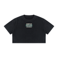Floral Mama • Women's Mineral Wash Cotton Crop T-Shirt