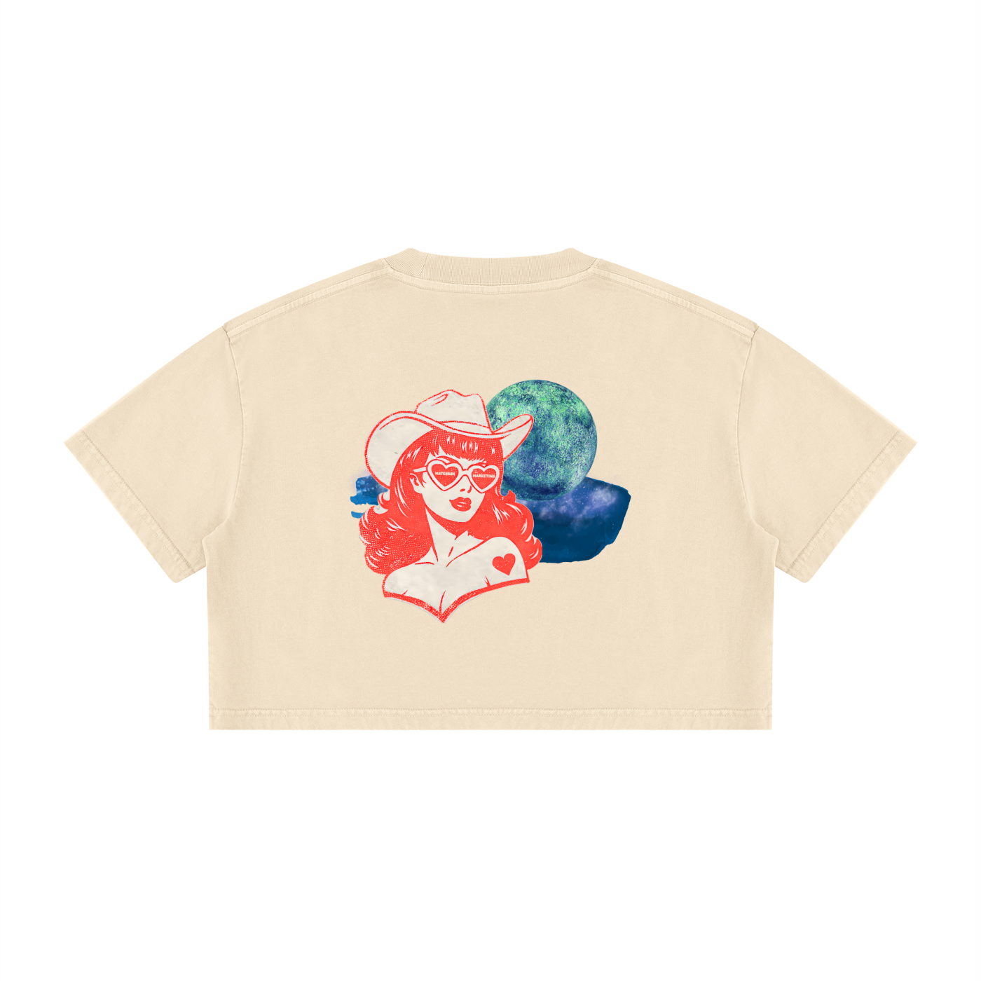 Space Cowgirl • Women's Mineral Wash Cotton Crop Top
