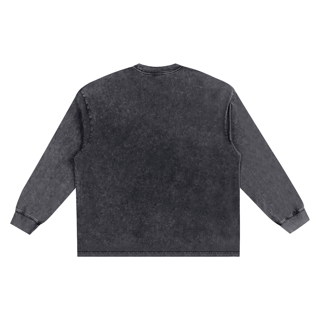 Boxed In • Men's Snow Washed Frayed Edge Longsleeve