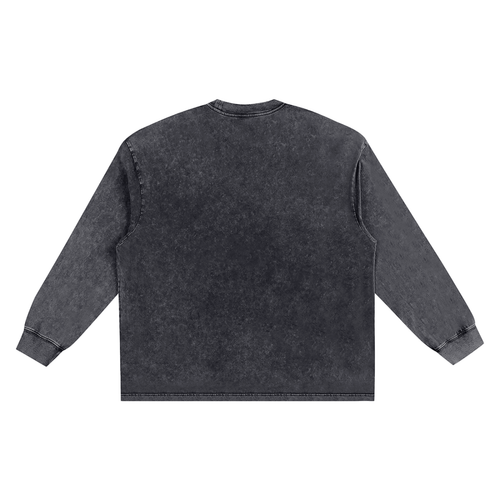 Boxed In • Men's Snow Washed Frayed Edge Longsleeve