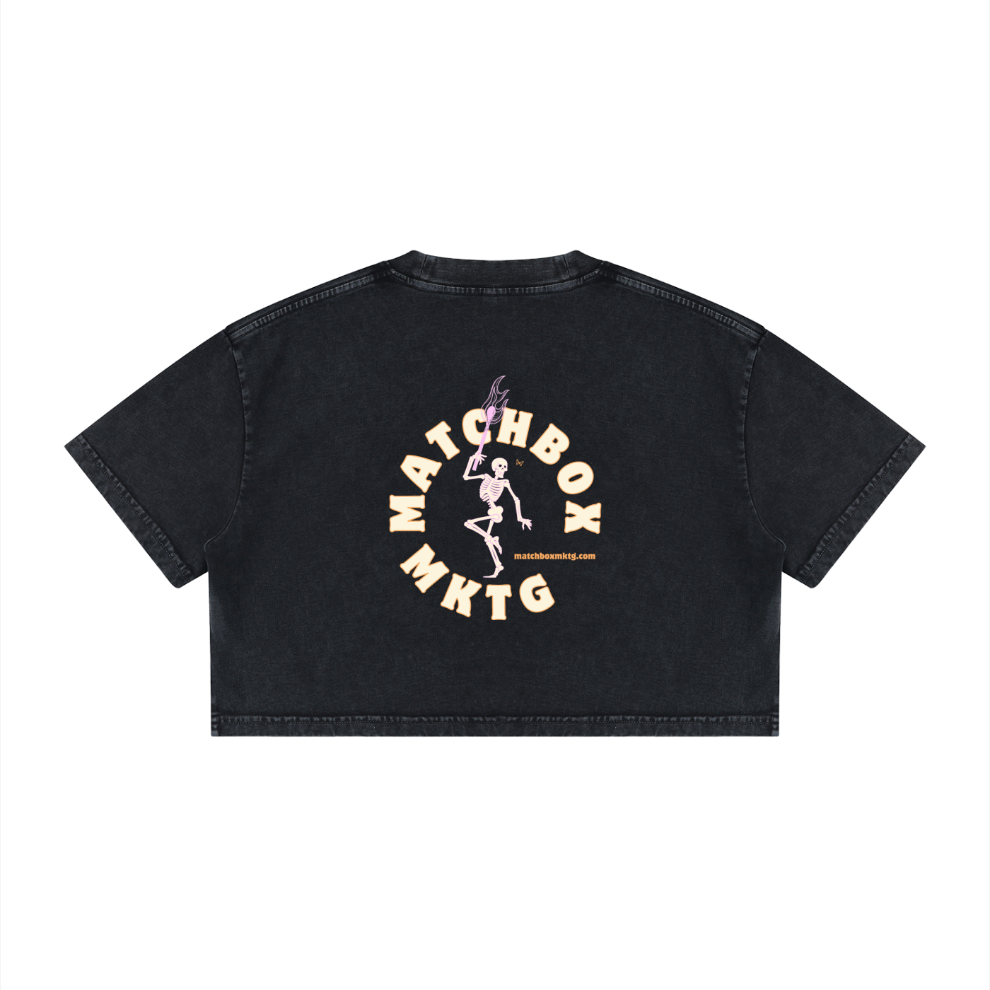 Matchbox Marketing Original • Women's Mineral Wash Cotton Crop T-Shirt
