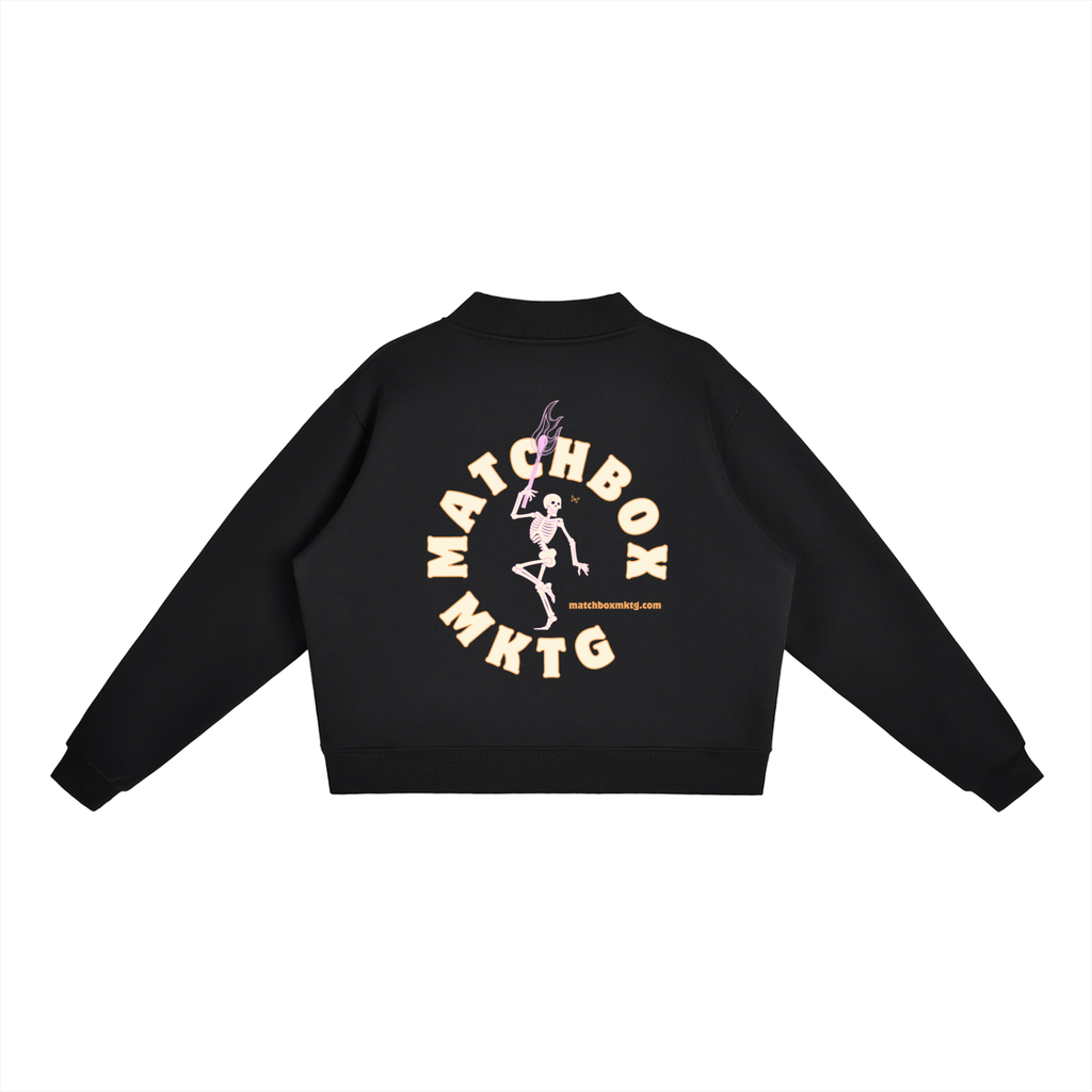 Essential Fleece Mock-Neck Crew Sweatshirt