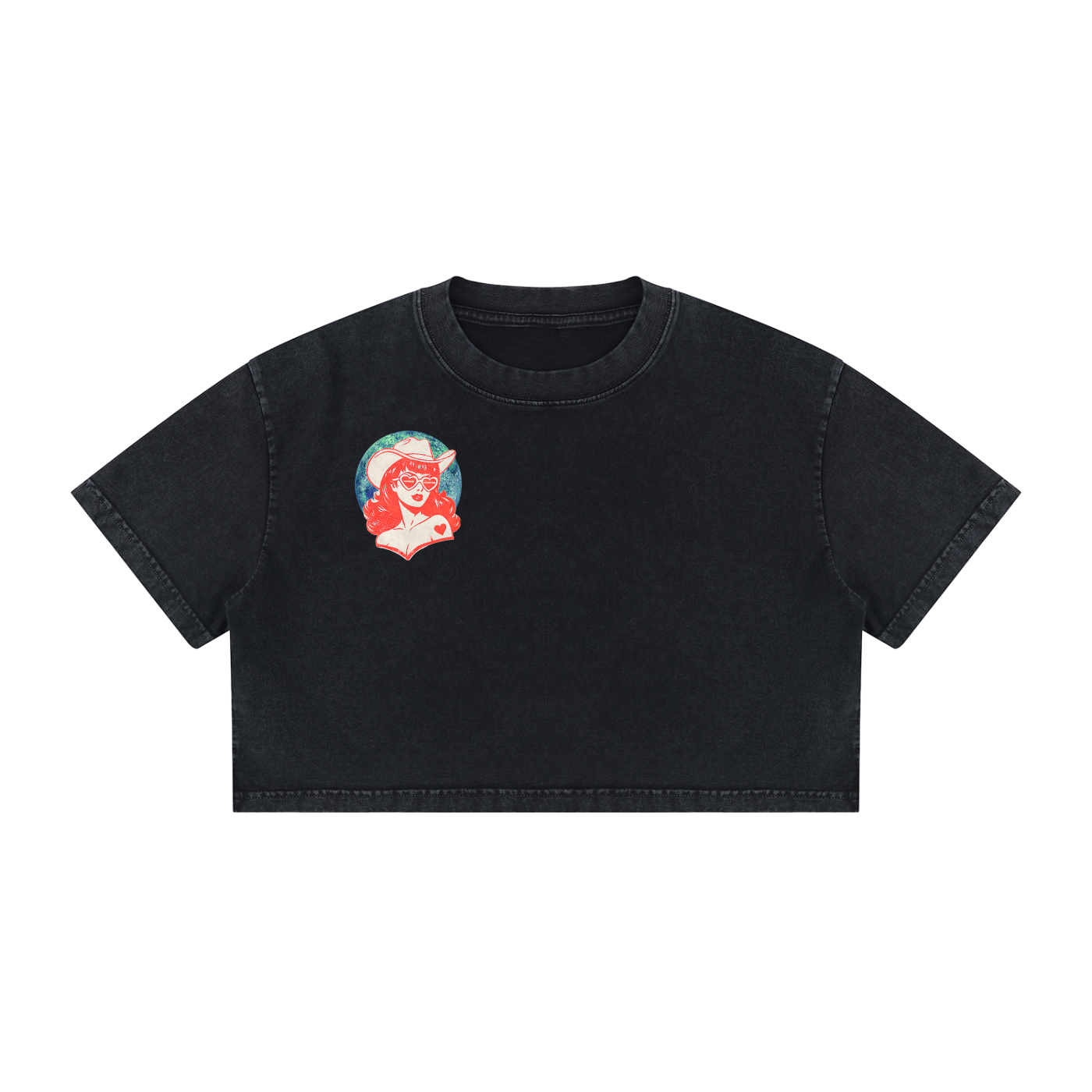 Space Cowgirl • Women's Mineral Wash Cotton Crop Top
