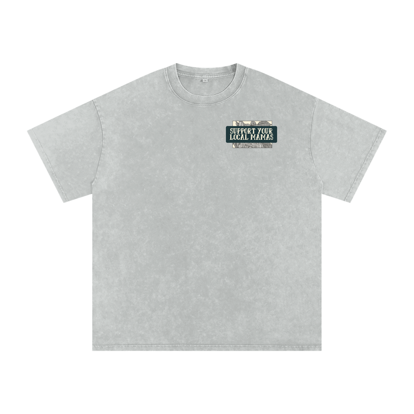 Floral Mama • Snow Washed Oversized Cotton T-Shirt